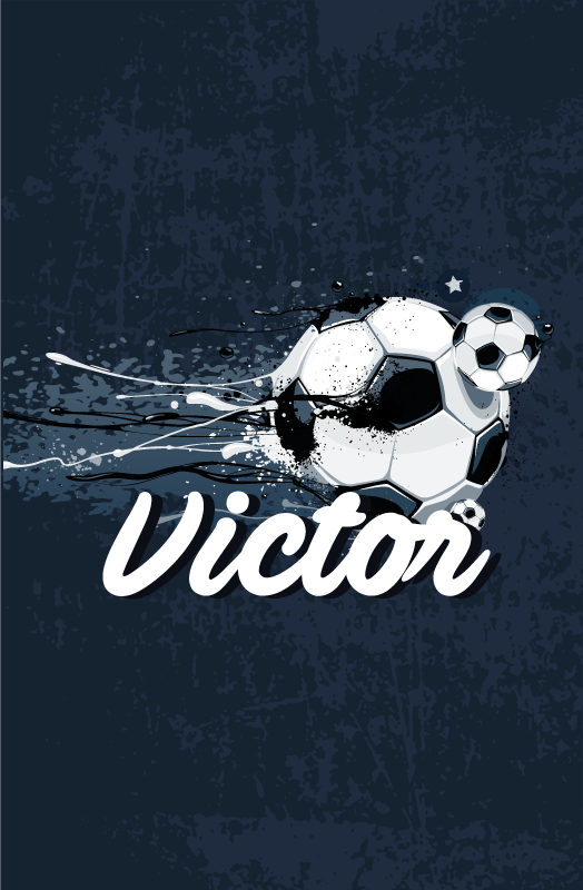 Football poster with custom name design - TenStickers
