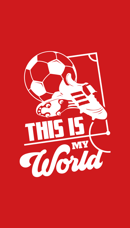 Football poster this is my world - TenStickers