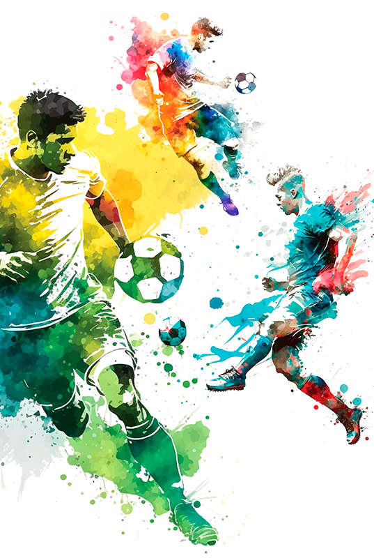 Football poster sport in motion - TenStickers