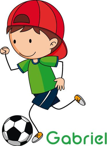 Football poster customizable child ball - TenStickers