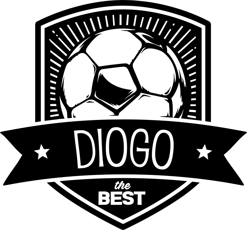 Football poster personalized football crest vinyl - TenStickers
