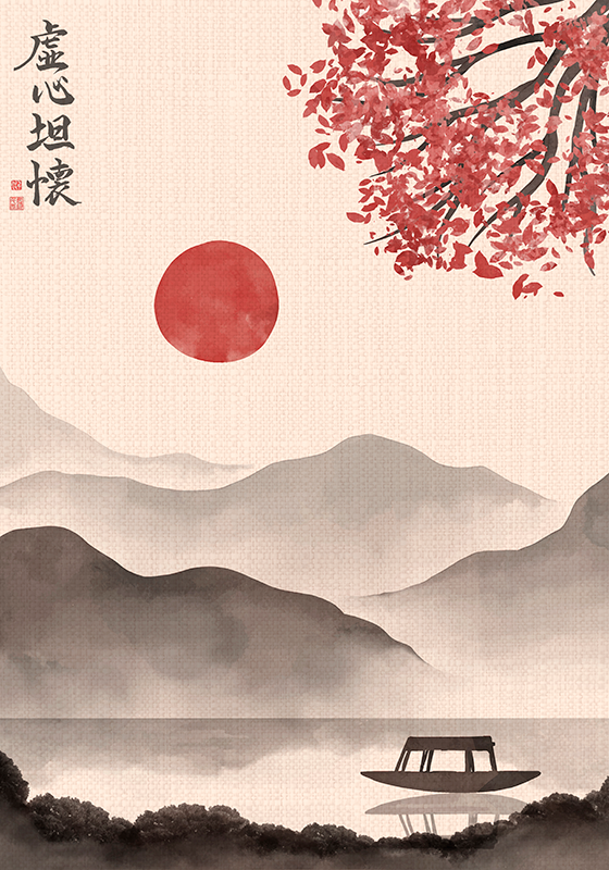 Zen poster japandi style harmony decor - TenStickers