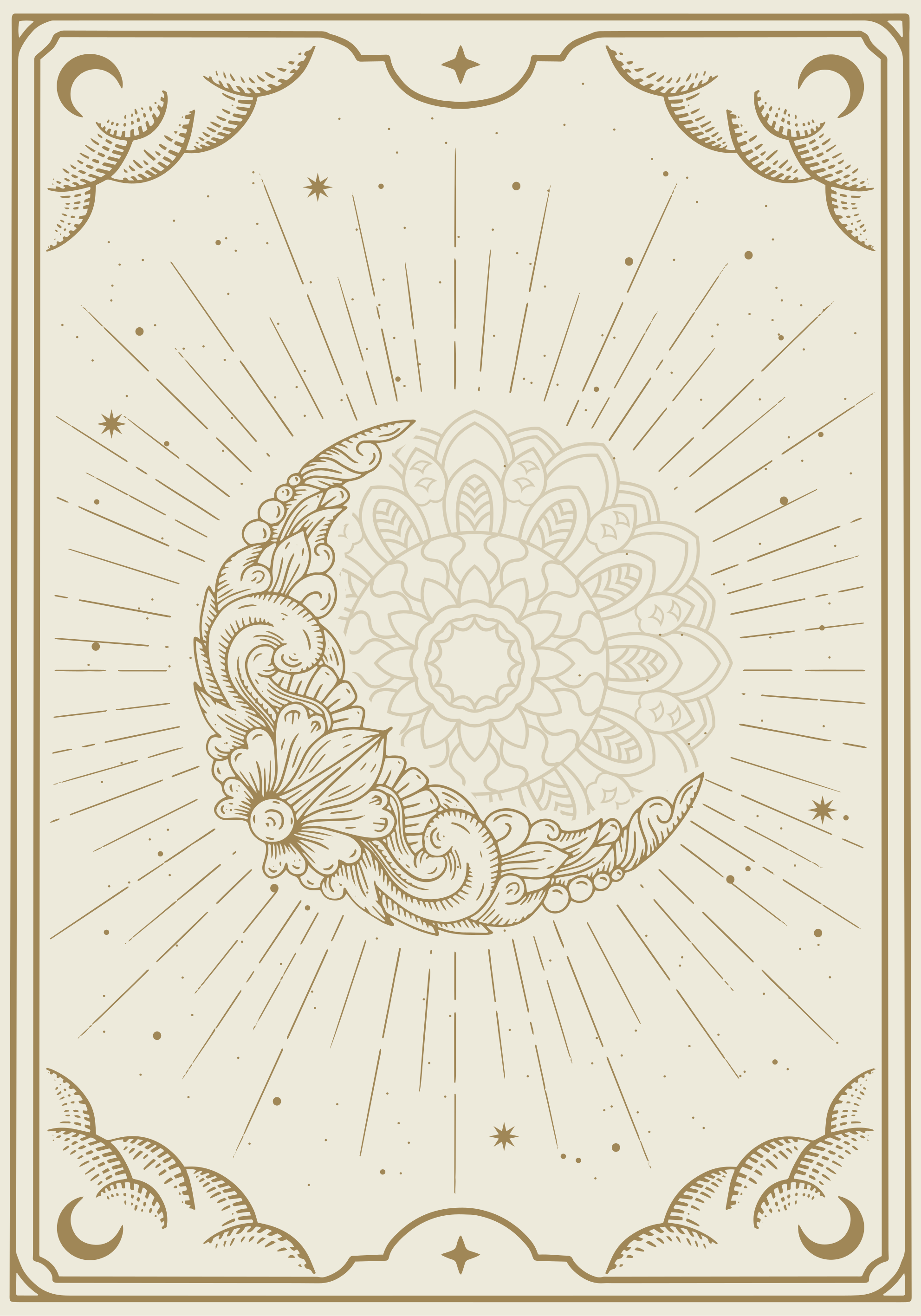 Moon Mandala Wall Posters - TenStickers