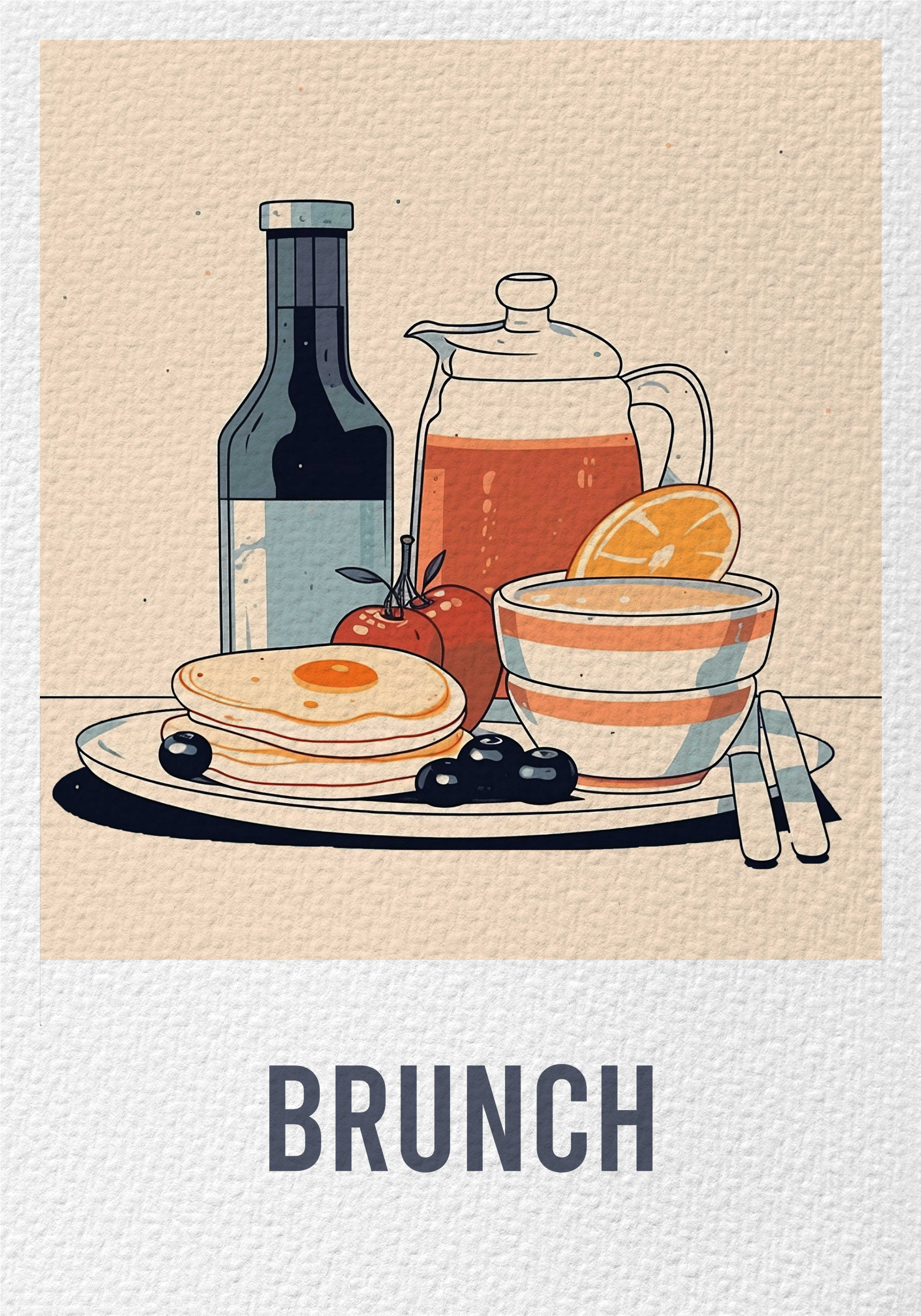 Brunch living room poster - TenStickers