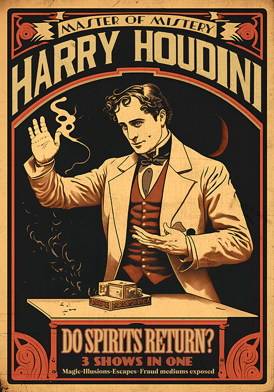 Houdini vintage wall poster - TenStickers