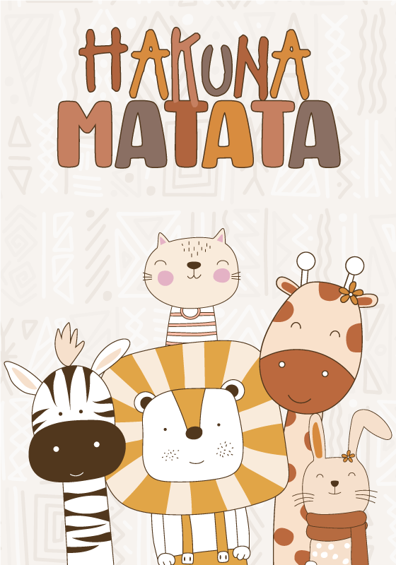 Hakuna matata nursery wall poster - TenStickers