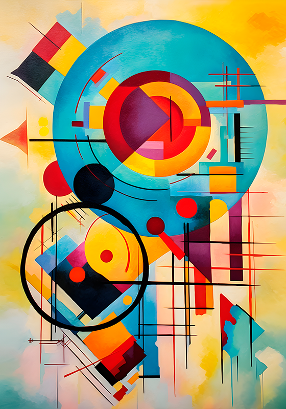 Abstract expressionism art poster - TenStickers