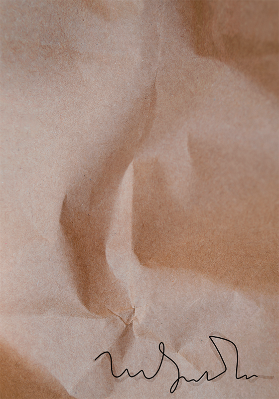 Old paper signature abstract poster - TenStickers