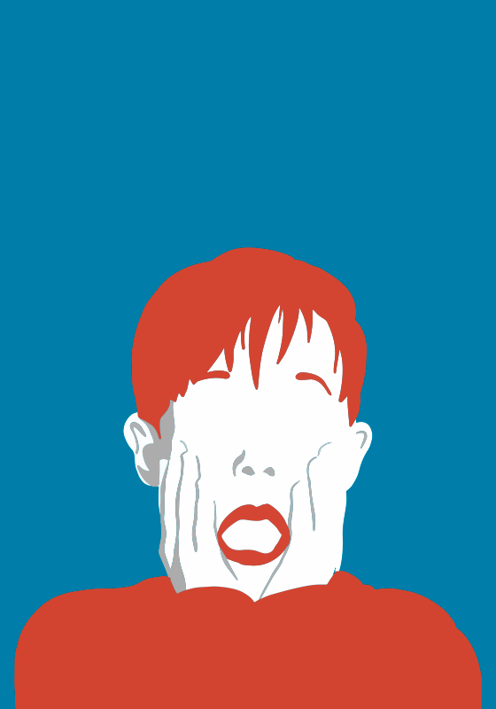 Scared kid poster for wall - TenStickers