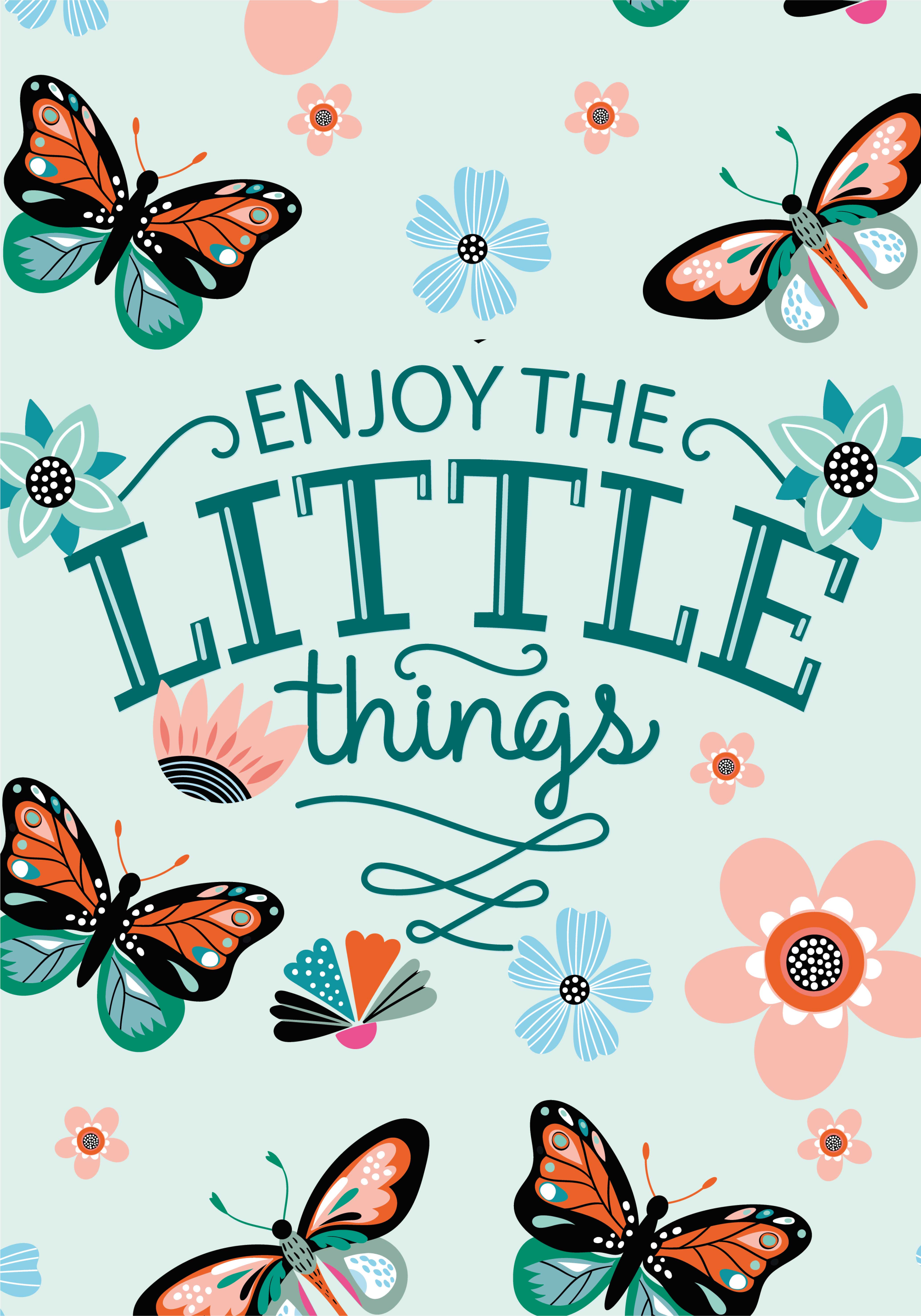 Enjoy the little things living room poster - TenStickers