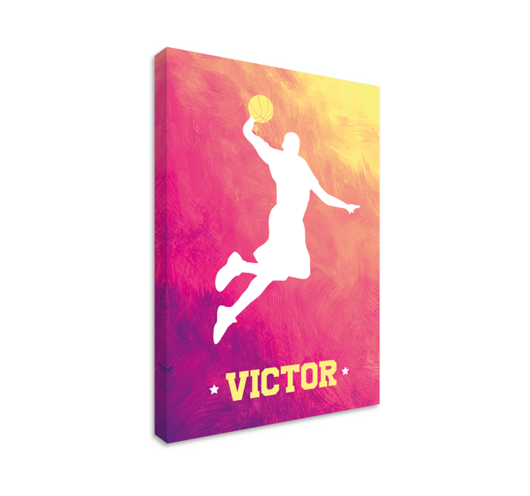 Silhouette Slam Dunk sports canvas art - TenStickers