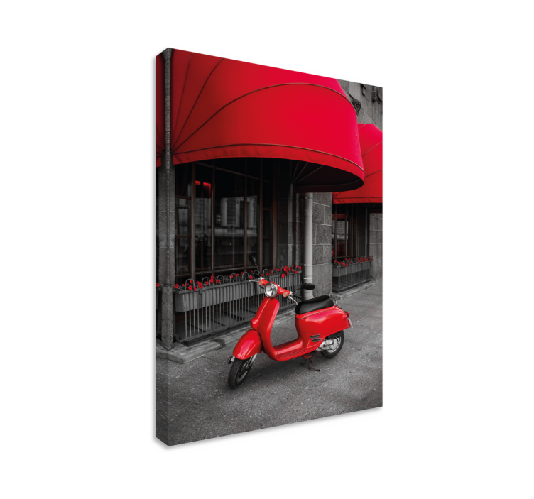 Selective Color Scooter canvas print - TenStickers