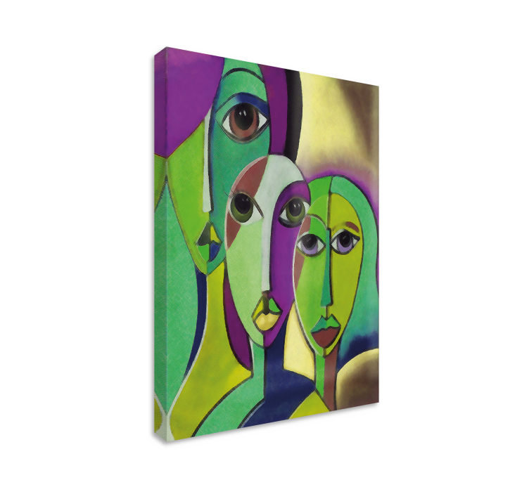 Canvas art abstract faces composition - TenStickers