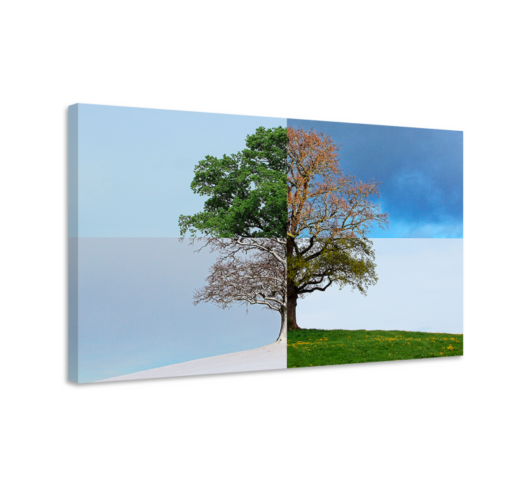 Four Seasons Tree wall art canvas - TenStickers