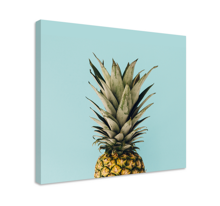 Fruit canvas wall art pineapple top view - TenStickers