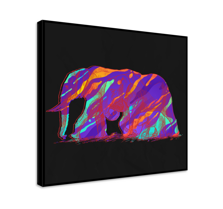 Elephant wallart elephant silhouette artwork - TenStickers