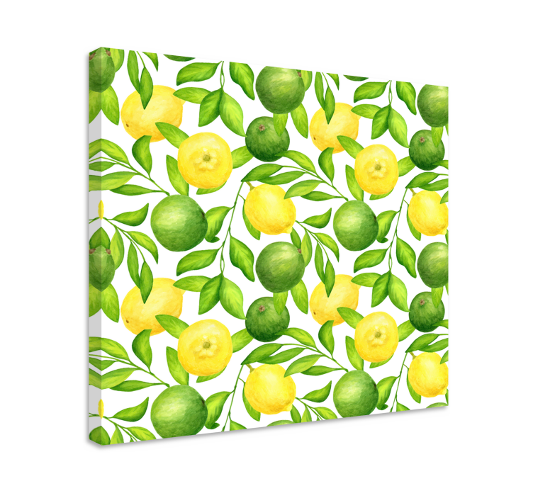 Lemons and Limes fruit canvas art - TenStickers