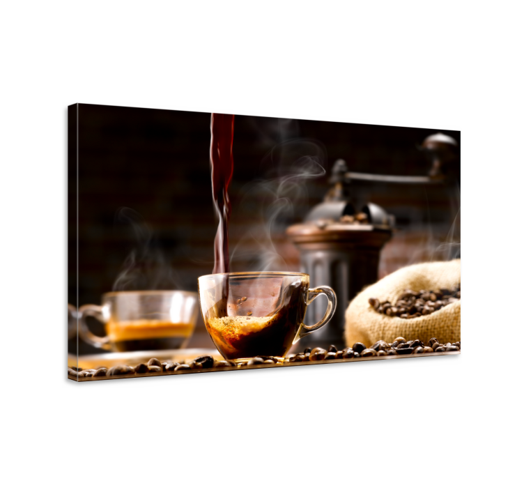 Modern cafe Kitchen canvas wall print - TenStickers