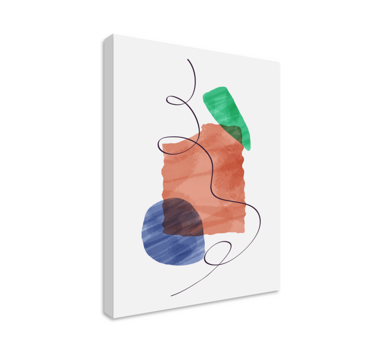 Modern canvas art abstract forms composition - TenStickers