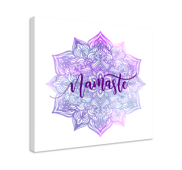 Purple Mandala Namaste mandala canvas wall art - TenStickers