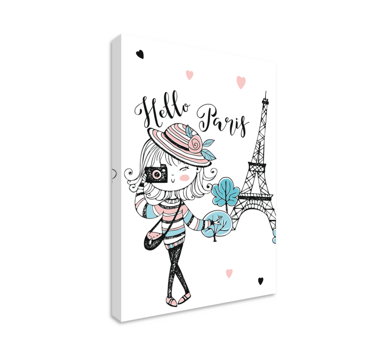 Youth girl Paris teen canvas prints - TenStickers
