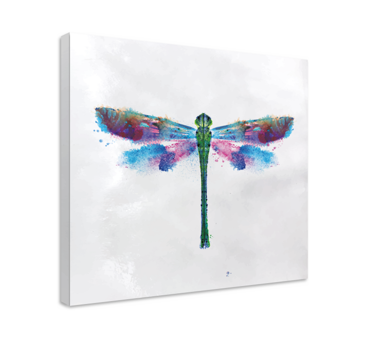 Dragonfly canvas colorful dragonfly artwork - TenStickers