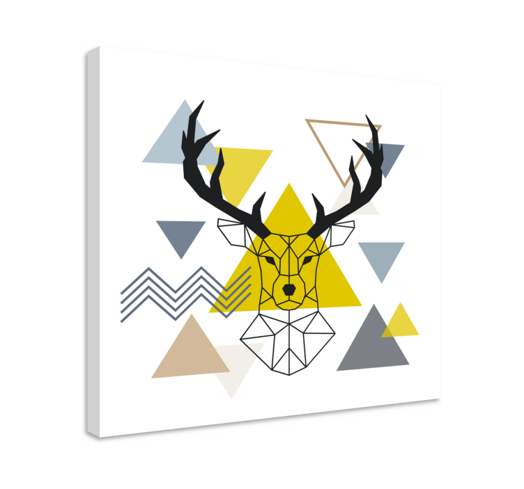 Cool Geometric Stag canvas - TenStickers