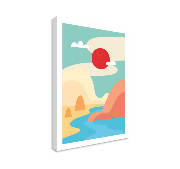 Landscape canvas abstract nature scene - TenStickers