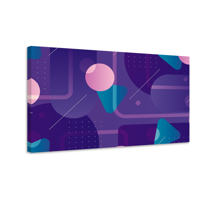 Geometric canvas abstract shapes design - TenStickers
