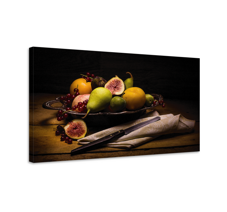 Fruit canvas wall art fruit bowl arrangement - TenStickers