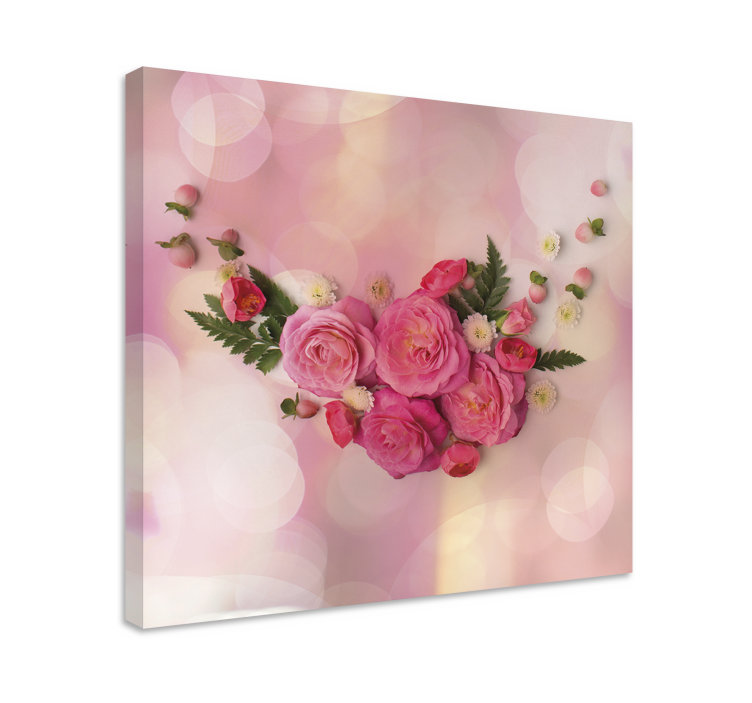 Flowers canvas pink flower bouquet art print - TenStickers