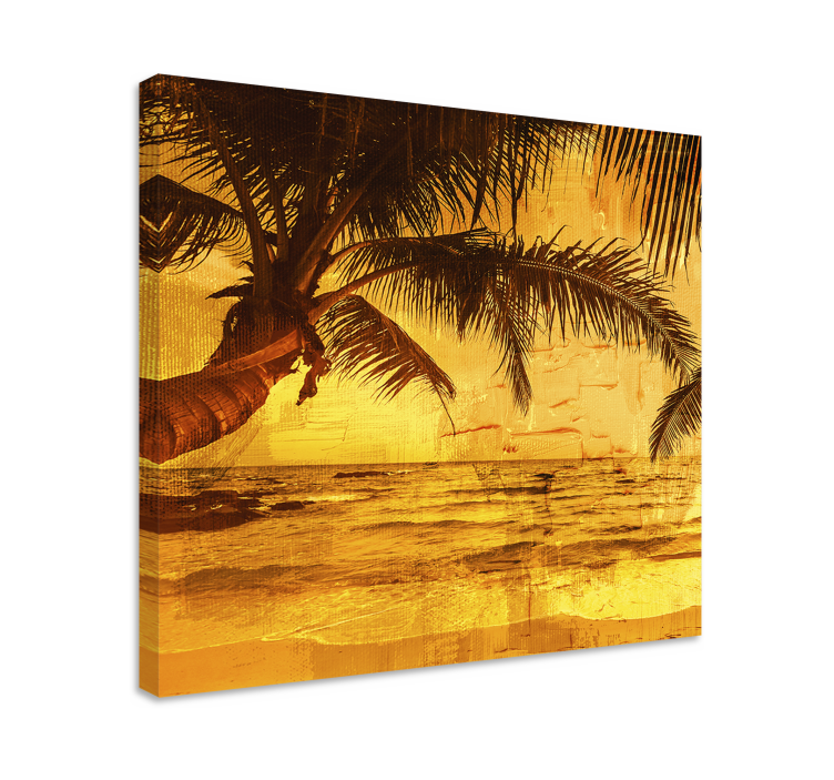 Nature palm beach canvas wall art - TenStickers