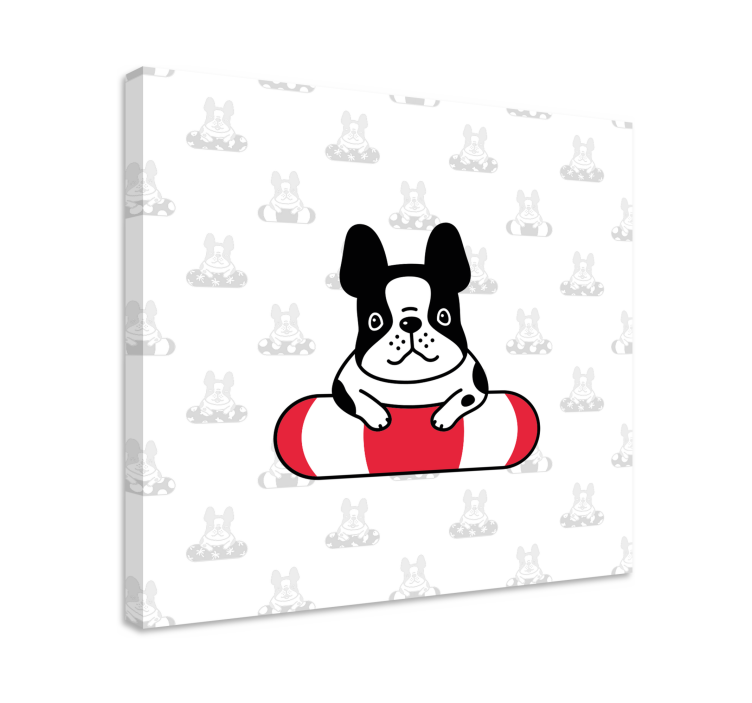 Dog wall art cute french bulldog print - TenStickers