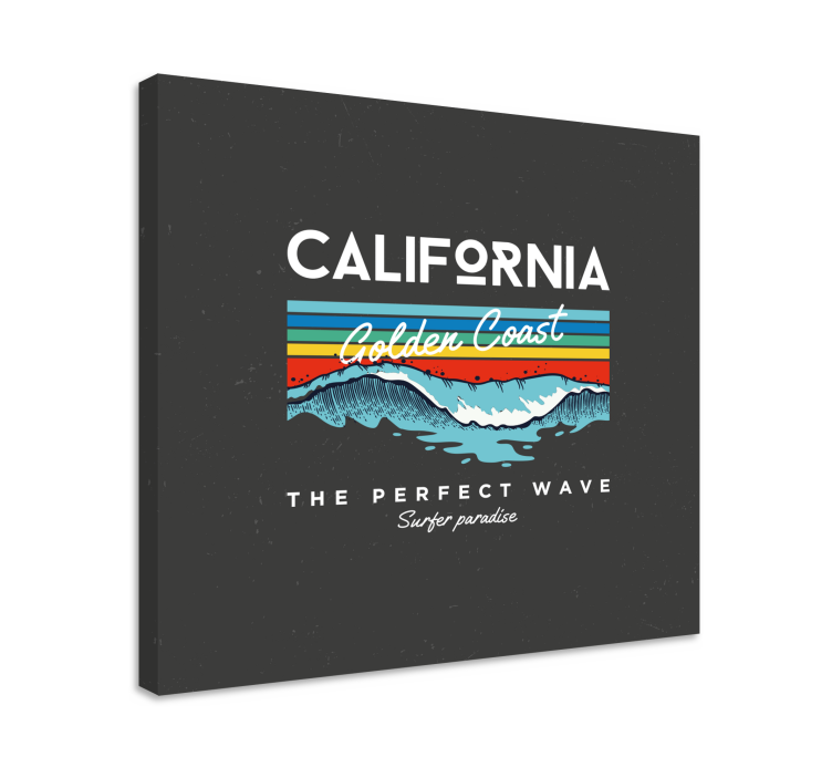 Cityscape wall art california surfer waves art - TenStickers