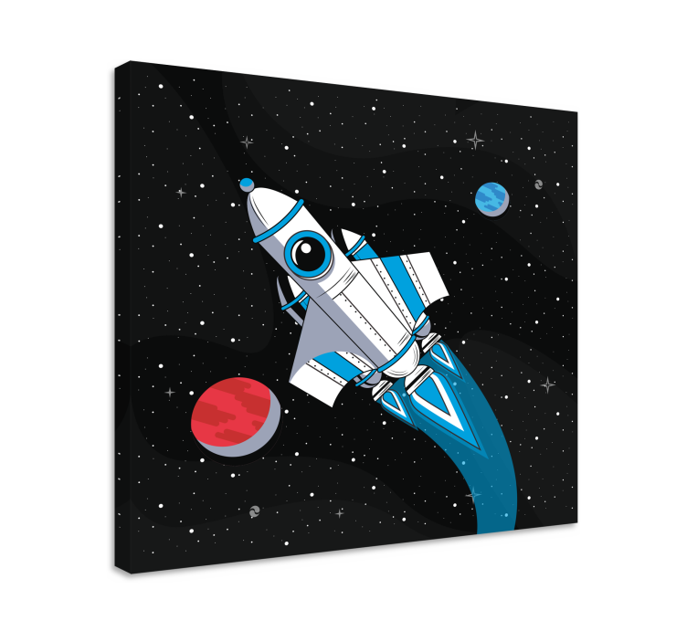 Videgoames canvas rocket in space - TenStickers