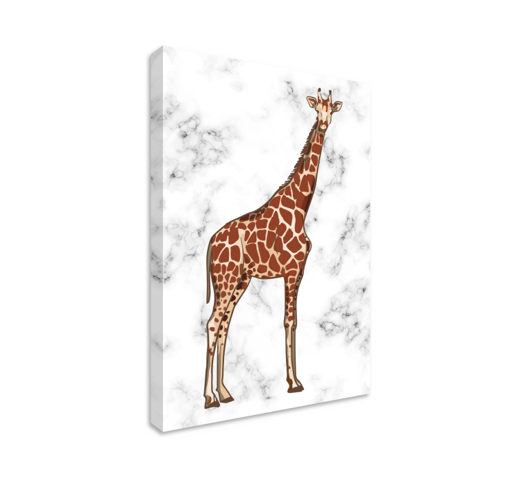Animal canvas wall art giraffe standing tall - TenStickers