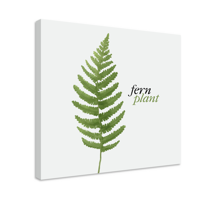 Flowers canvas fern plant design - TenStickers