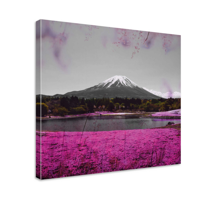 Landscape canvas mount fuji reflection canvas - TenStickers