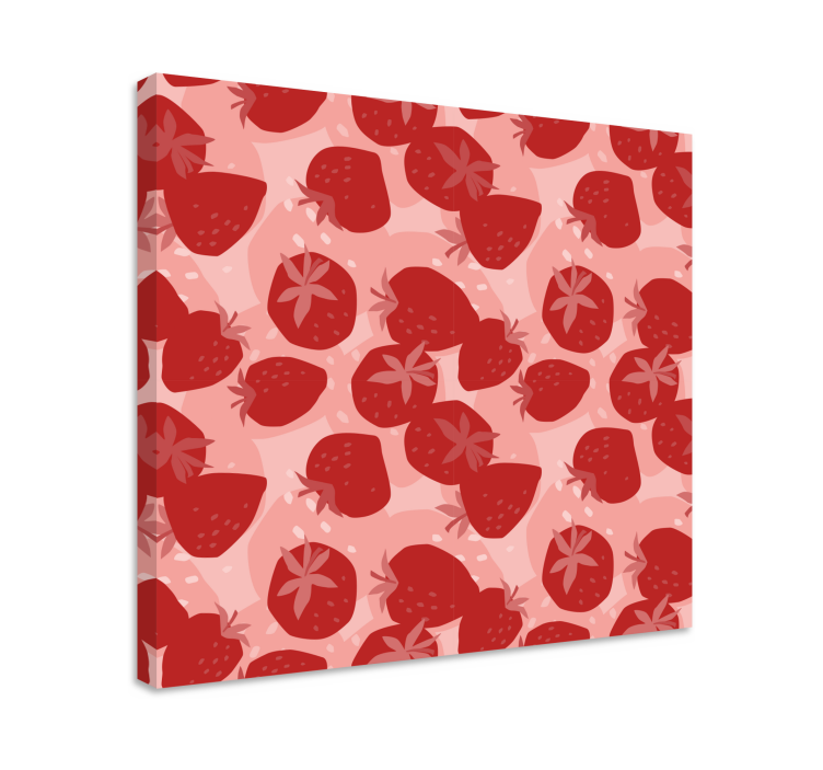 Fruit canvas wall art strawberry patterns - TenStickers