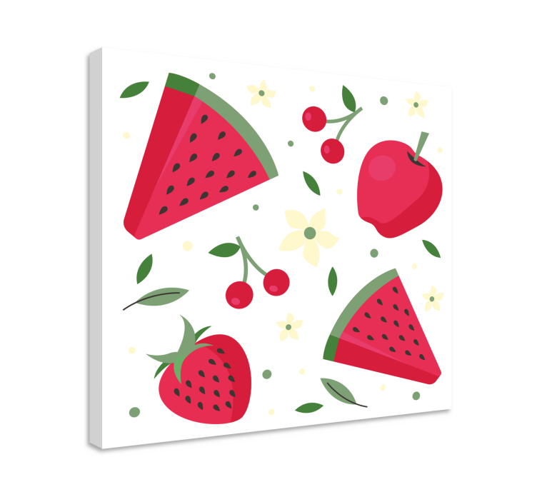 Fruit canvas wall art refreshing fruit delight - TenStickers