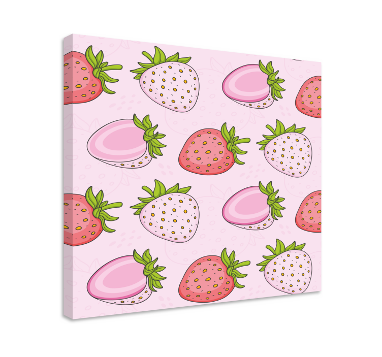 Fruit canvas wall art strawberry delight - TenStickers
