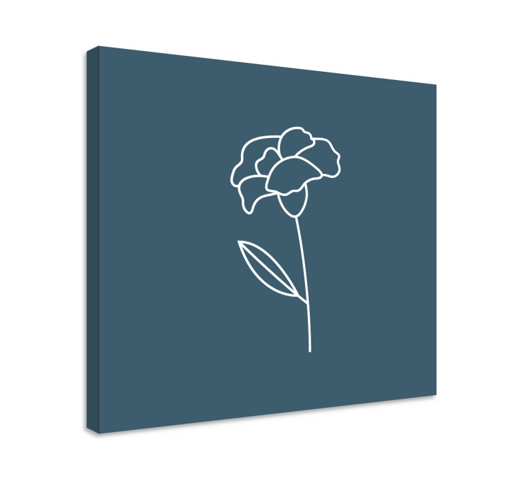 Flowers canvas minimalist floral silhouette - TenStickers