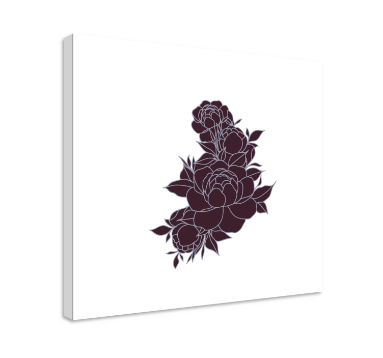 Flowers canvas vibrant floral composition - TenStickers