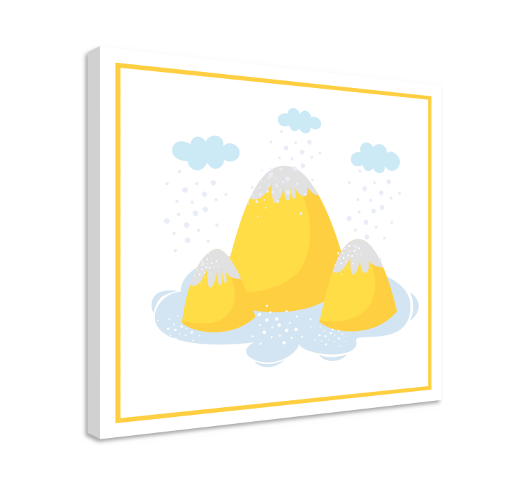 Landscape canvas yellow mountain peaks - TenStickers