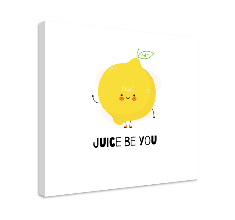 Funny quote with yellow Lemon quote canvas wall - TenStickers