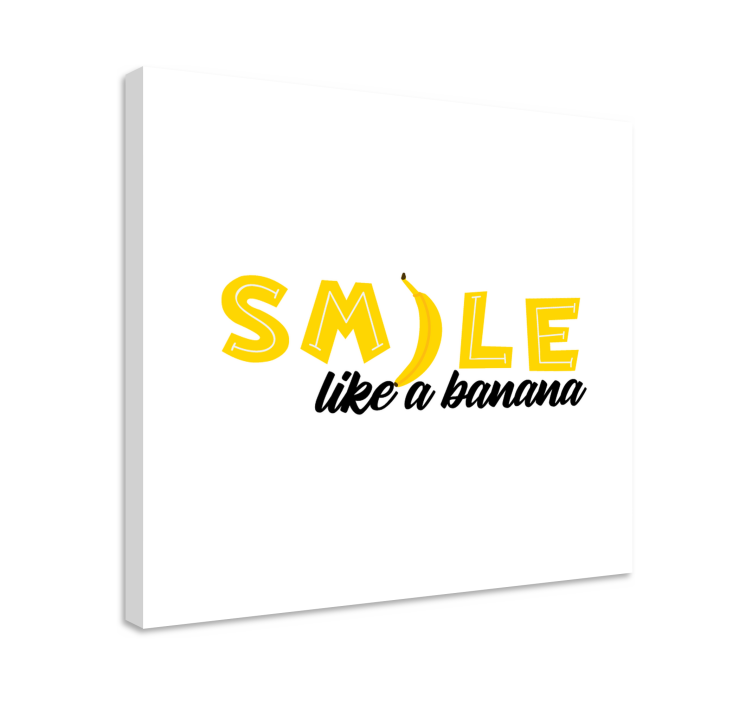Quote canvas smile like a banana - TenStickers