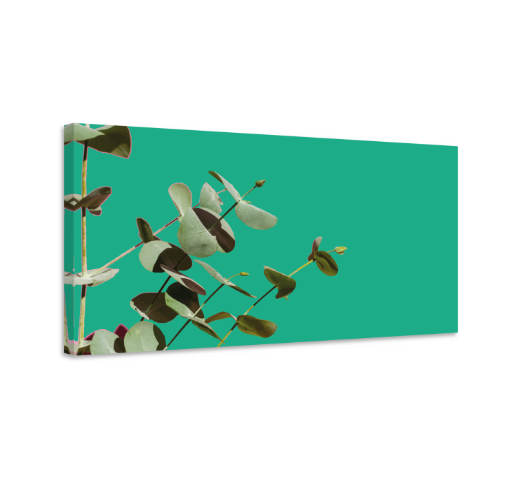 Flowers canvas eucalyptus leaf display - TenStickers