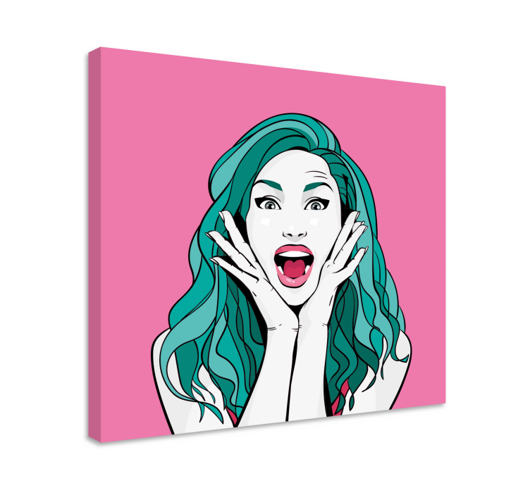 Surprised Woman Expression people canvas - TenStickers