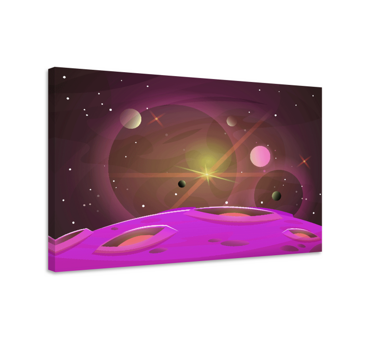 Videgoames canvas galactic landscape art - TenStickers