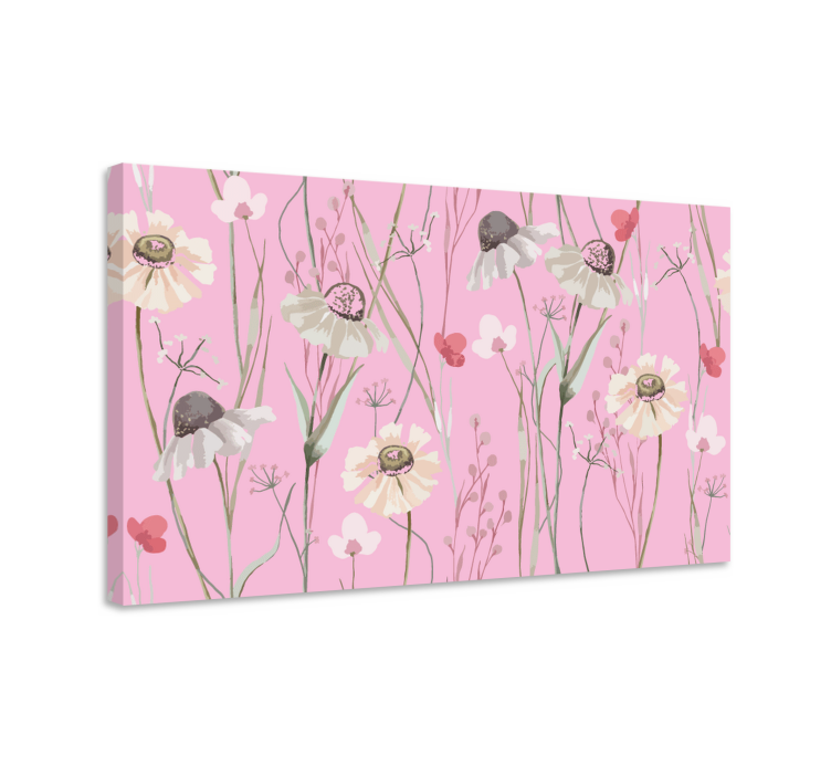 Flowers canvas with delicate floral design - TenStickers